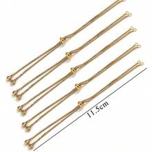 1pc 304 Stainless Steel  Adjustable Slider Chain For Jewelry Making DIY Loops Connector Pendants Bracelets Material Findings - Multicolor - View 2