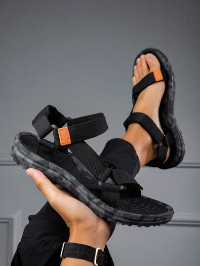 Herr Klassisk Lätt Öppen Tå Sandaler , Hållbar Anti-halk Utomhus Vandring Resa Strand Skor