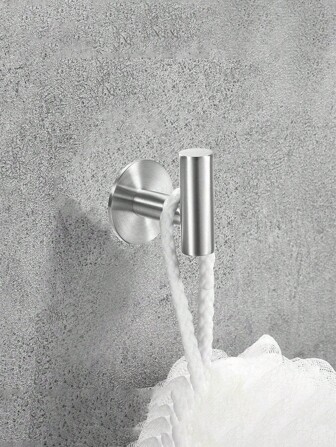 1 buc cârlige pentru prosoape din oțel inoxidabil, cârlig de perete autoadeziv, cârlig pentru haine, cârlig utilitar montat pe perete pentru prosoape, halat, pălărie, bureți, chei, accesorii de baie