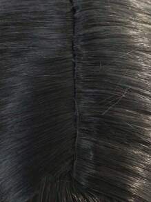 黑色長辮子和劉海合成纖維假髮,女士20英寸中等長度萬聖節服裝角色扮演假髮黑色雙馬尾辮的成人服裝頭髮-非常適合萬聖節和角色扮演派對,女性長雙辮子電影角色服裝假髮附帶微笑帽 - 黑色 - 查看 6