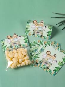 10/20 pièces sacs cadeaux au style d'animaux de la jungle, fournitures d'emballage de cadeaux multifonctionnels, sacs à bijoux, convient pour les anniversaires, mariages, fêtes familiales, fêtes