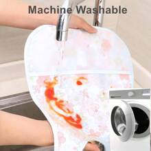 1 Pieza Babero Impermeable Para Bebé Con Diseño De Doble Capa - Adecuado Para Alimentación, Baño, Juego, Pintura, Etc., Diseño De Bolsillo Reversible Con Capacidad Mejorada Para Atrapar Los Residuos, Diseño De Botón Con Tamaño Ajustable, Impermeable, Lavable A Máquina, Suave, Resistente A Las Manchas, Resistente Al Olor, Adecuado Para Bebés De 6 A 36 Meses: El Mejor Regalo Para Las Vacaciones Y La Mejor Opción Para Los Nuevos Padres. - flor azul - Ver 5