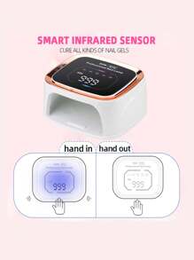 Suns10 充電高功率 Led 指甲油固化燈,無線充電指甲烘乾機美甲機 - 白色 - 查看 4