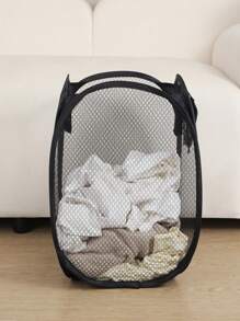 1 件装脏衣服篮子大号脏衣服收纳篮儿童脏衣服篮子网格洗衣篮家用可折叠