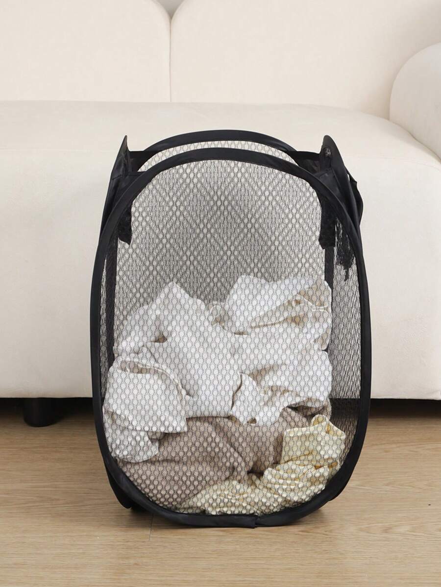 1 件装脏衣服篮子大号脏衣服收纳篮儿童脏衣服篮子网格洗衣篮家用可折叠