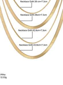1 件簡單多層蛇骨鏈項鍊,適合約會、度假和日常佩戴,禮物創意