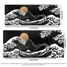 Bàn di chuột Đen Sóng Mở rộng Lớn Chơi game bằng chuột Tấm lót - Đen và trắng - Xem 2
