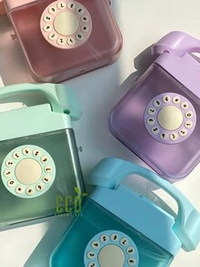 Botella de agua en forma de teléfono antiguo KK-14, cantimplora escolar, botella de agua para la escuela, botella de agua en forma creativa. - Verde - Ver 2