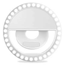 USB Charge LED Selfie Ring Light Supplementary Lighting NightDarkness Selfie Enhancing For Phone Photography - Black - View 10