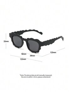 1 件儿童塑料框架时尚眼镜适合日常使用 - 米色 - 查看 2