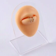 3pcs/Set Fashionable & Simple Fake Lip Piercing Lip Rings For Daily Wear, Suitable For Women - 3 Pieces Of Lip Rings - View 4