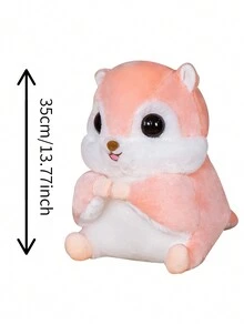 Bobbybear 1入尺寸較大的可愛無尾糯鼠布娃娃玩具,柔軟可愛的無尾糯鼠布娃娃枕頭,創意家居裝飾禮物 - 粉色 - 查看 10