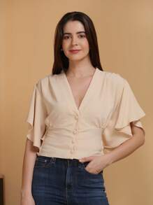 Women Tops - Màu be - Xem 1
