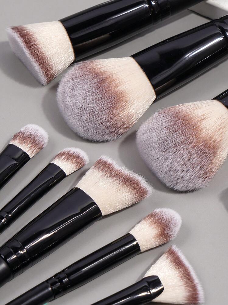 MAANGE 18/21/22/30 قطعة مجموعة فرش مكياج احترافية، تشمل حقيبة فرش، إسفنجة مكياج، مواد ألياف ناعمة، محمولة، تحتوي على فرشاة أساس، فرشاة ظلال العيون، فرشاة خلط، فرشاة حواجب، مجموعة فرش مكياج للسفر، مجموعة فرش مكياج، طقم فرش مكياج، مجموعة فرش مكياج كاملة، طقم مكياج، طقم فرش مكياج كهدية، هدايا، فرش مكياج احترافية، طقم مكياج كامل - الأسود - مشاهدة 9