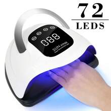 LIMEGIRL High Power UV LED Nail Lamp With Memory Function, Suitable For Gel Nail Polish Curing, 72 LED Beads, Suitable For Home Manicure And Nail Salon, Can Be Used As Valentine's Day And New Year's Gift. - White - View 8
