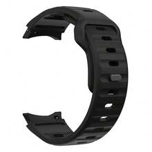 适用于三星 Galaxy Watch 6 4 Classic 5 Pro 硅胶表带 44mm 40mm 47mm 43mm 42mm 46mm 45mm 手链 Galaxy Watch6 Watch4 表带 - black - 查看 3