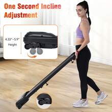 MERAX NEW Walking Pad Under Desk Treadmill For Home Office -2.5HP Walking Treadmill With Incline Bluetooth Speaker 0.5-4MPH 265LBS Capacity Treadmill For Walking Running - Wristband Remote - Black - View 6