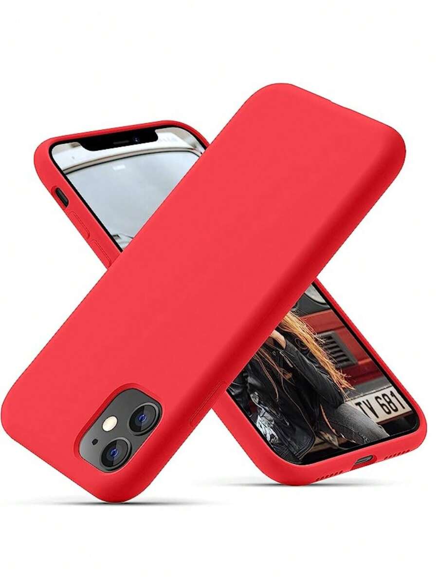 Velvety Silicone Case Inside For Iphone 16,16Plus,16Pro,16ProMax - Red - View 1
