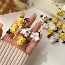 5pcs Women's Cute Popcorn Shaped Hair Clips For Adding Fun And Humor To Your Side Fringe - Multicolor - View 9