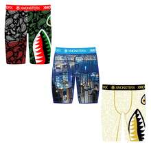 Men's Sports Underwear, 3pcs Breathable Boxer Shorts For Fitness - Blue - View 1