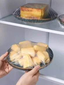 100pcs/Pack Disposable Cling Film Wrap, Elastic Refrigerator Vegetable & Fruit Preservation Bags - Clear - View 9