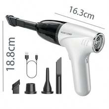 Vacuum Cleaner Household Vacuum Cleaner High Power Rechargeable Mini Handheld Portable Desktop Vacuum Cleaner - White - View 6