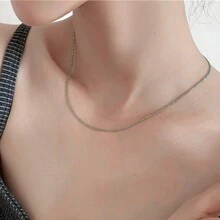 1入女士用不鏽鋼錘子&吊墜配鈦鋼鏈項鍊 - 銀色 - 查看 1