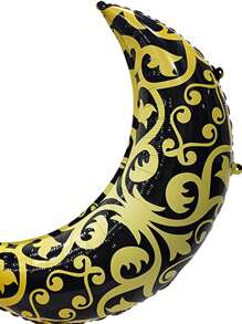 9pcs Themed Balloon Set, Large Moon Shape Balloon 18 Inch & Gold Five-Pointed Star Balloons For Party Decoration - Multicolor - View 3