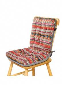 1 件裝加厚家用座墊椅子墊學生辦公椅墊保暖座墊電腦椅墊冬季家用餐椅墊客廳家居裝飾 - 紅色 - 查看 3