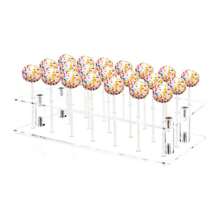 Cake Pop Holder, 1pack 21 Hole Clear Acrylic Cake Pop Stand Display For Weddings Baby Showers Birthday Parties Anniversaries Halloween Candy Decorative - Clear - View 3