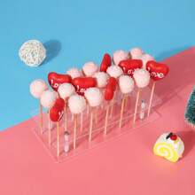 Cake Pop Holder, 1pack 21 Hole Clear Acrylic Cake Pop Stand Display For Weddings Baby Showers Birthday Parties Anniversaries Halloween Candy Decorative - Clear - View 6