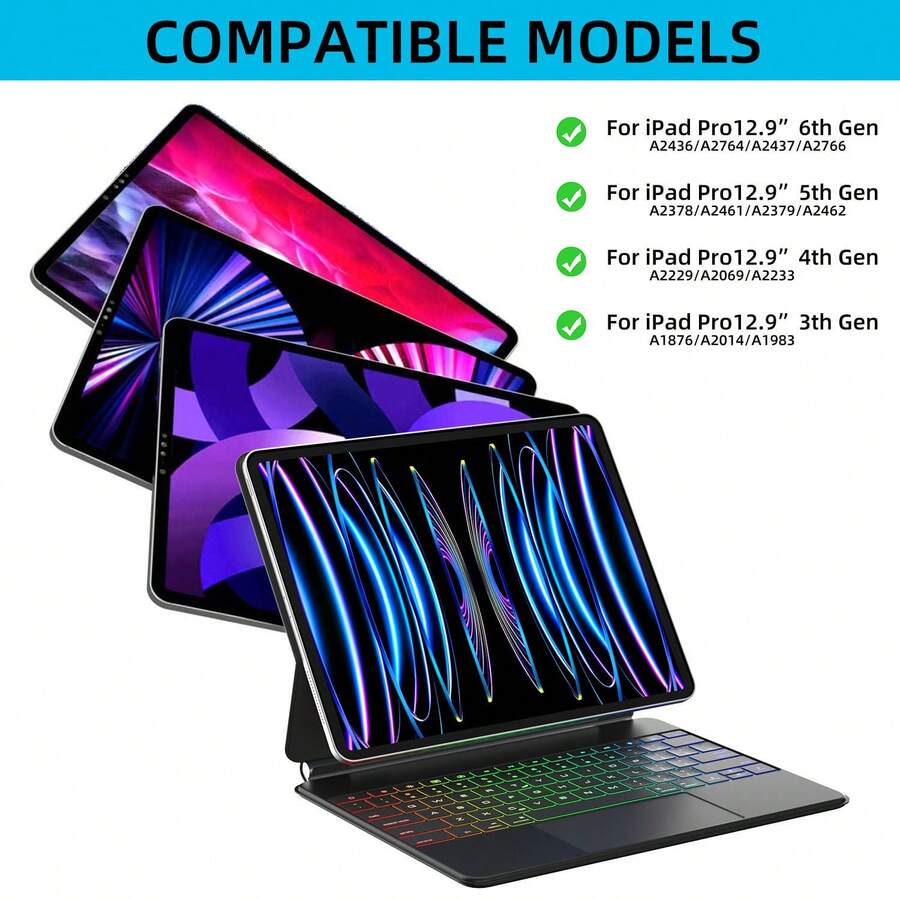 Keyboard Case For IPad Pro 12.9 Inch 20226th / 20215th / 20204th