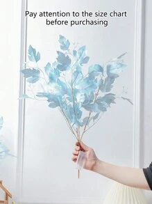 1 件/3 件仿真绿色植物 LED 灯枝家居室内客厅卧室门廊派对桌面发光温馨装饰（不含电池）