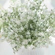 1支/3支人造满天星花束，塑料仿真花，适用于情人节、新娘、婚礼、家居、餐厅、卧室装饰、节日、生日派对、户外花园装饰、毕业礼物