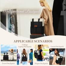 女性手提包背包,15.6英寸電腦背包,可轉換手提包,配備usb充電端口,防水休閒背包,大容量旅行、工作、學生背包