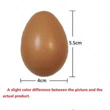 1 件實木蛋（略有色差）,高仿真復活節生日派對惡作劇模擬蛋,節日裝扮道具,派對小禮物魔術道具 - 彩色 - 查看 2