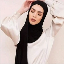 1pc Solid Color Casual Hijab Scarf For Daily Life - Multicolor - View 19