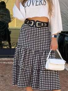 Women Skirts - 黑與白 - 查看 4