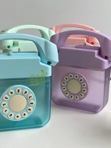 Botella de agua en forma de teléfono antiguo KK-14, cantimplora escolar, botella de agua para la escuela, botella de agua en forma creativa. - Verde - Ver 4