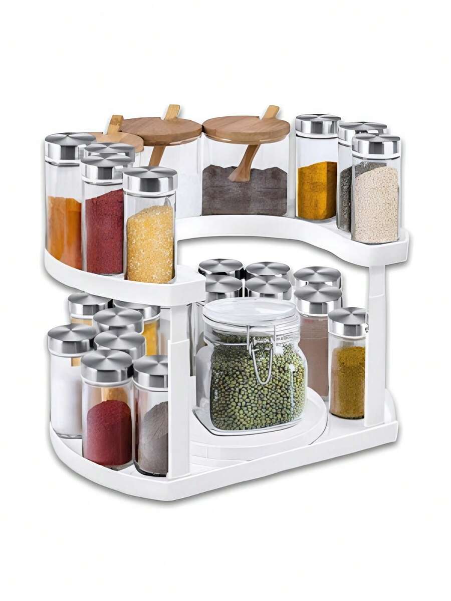 Estante giratorio para especias, organizador de cocina giratorio 360°. - Albaricoque - Ver 1