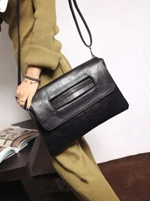 New Arrival Women's Handbag, Fashionable And Large Capacity Shoulder Bag For Women, Simple Design Crossbody Bag, Versatile Clutch, Envelope Bag, Satchel For Office, Business, Tablet And Texture Bag For Women. ,Perfect For Office,Work And Commute - Black - View 4