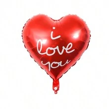 18英寸心型愛心氣球,婚禮、紀念日、訂婚、情人節、生日派對裝飾用品 - I LOVE YOU心型氣球 - 查看 1
