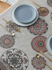 1入花朵或幾何圖案pvc桌布,可用於廚房/飯廳/客廳 - 彩色 - 查看 5