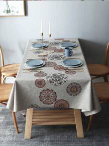 1入花朵或幾何圖案pvc桌布,可用於廚房/飯廳/客廳 - 彩色 - 查看 4