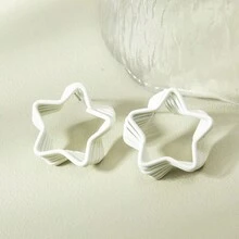 1對3d彩繪可愛星形耳針,適合女性日常佩戴 - 星星 - 查看 10