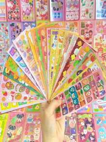 20pcs Random Non-Repeating Stickers, Cheap Cute Gukka Stickers For Diy, Korean Style Laser Stickers (Color/Design Random) - Multicolor - View 1