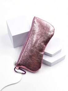 1個多彩皮革拉鍊袋,帶掛鉤眼鏡袋 - 彩色 - 查看 3