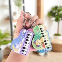 1pc Mini Handheld Piano Toy, Can Play Small Piano & Electronic Games, Gift Keychain Without Batteries, Random Color - Multicolor - View 6