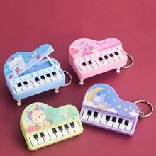 1pc Mini Handheld Piano Toy, Can Play Small Piano & Electronic Games, Gift Keychain Without Batteries, Random Color - Multicolor - View 2