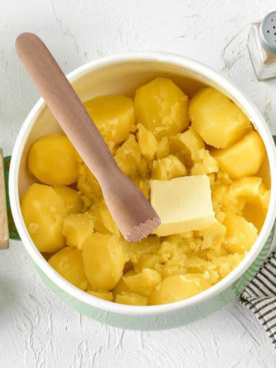 Wooden Cocktail Ice Crusher Stick For Muddling Fruit, Sugar And Herbs